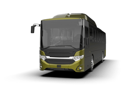 Realistic bus isolated on background. 3d rendering - illustration png