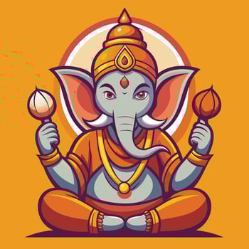 Ganesh Chaturthi art illustration vector
