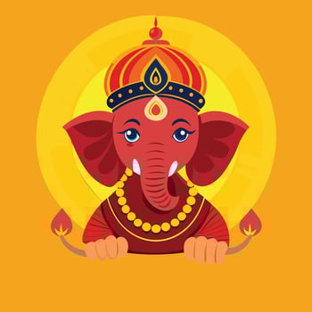 Ganesh Chaturthi art illustration vector