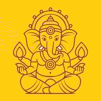 Ganesh Chaturthi art illustration vector