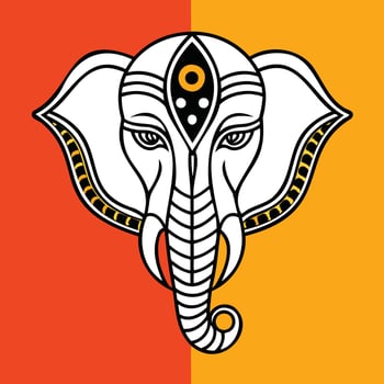Ganesh Chaturthi art illustration vector