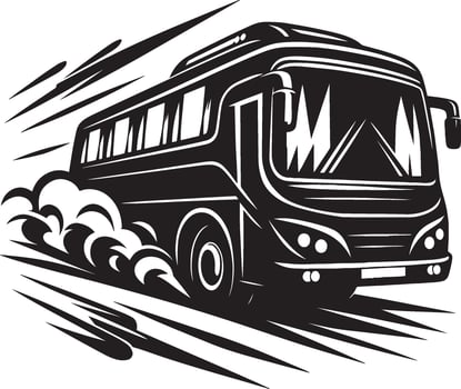 City bus silhouette flat illustration isolated on a white background vector