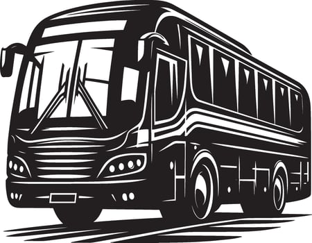 City bus silhouette flat illustration isolated on a white background vector