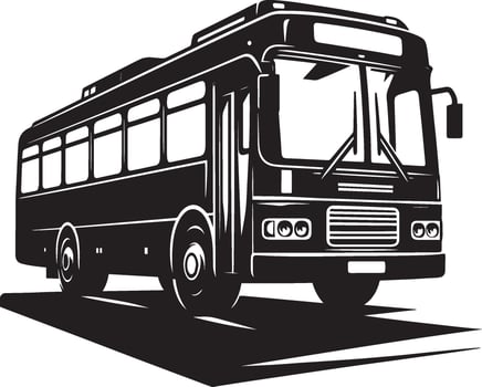 City bus silhouette flat illustration isolated on a white background vector