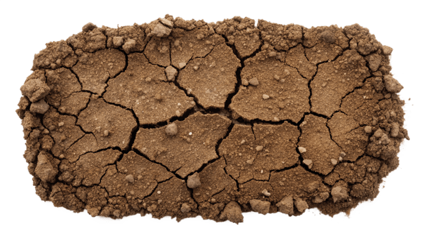 Earth hole with cracks isolated on transparent background png