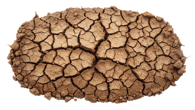 Earth hole with cracks isolated on transparent background png