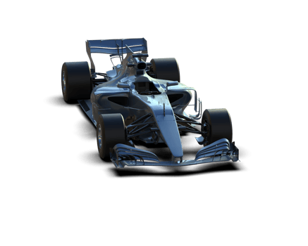 Realistic race car isolated on background. 3d rendering - illustration png