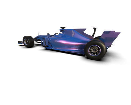 Realistic race car isolated on background. 3d rendering - illustration png