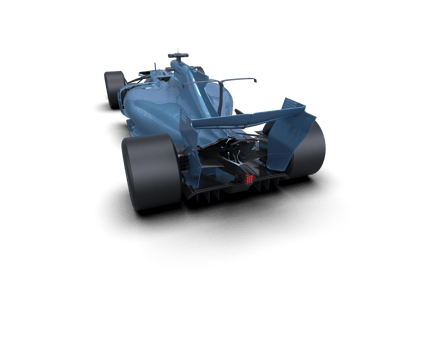 Realistic race car isolated on background. 3d rendering - illustration png