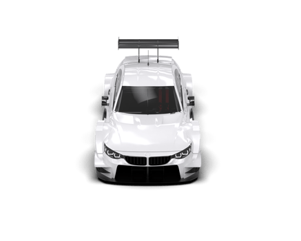Realistic race car isolated on background. 3d rendering - illustration png