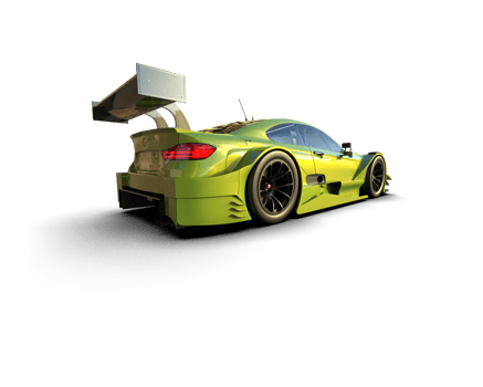Realistic race car isolated on background. 3d rendering - illustration png