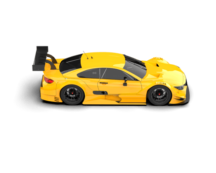 Realistic race car isolated on background. 3d rendering - illustration png