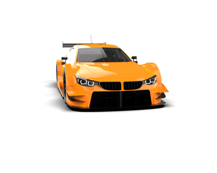 Realistic race car isolated on background. 3d rendering - illustration png