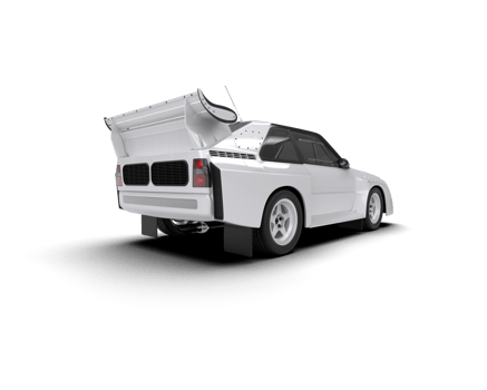 Realistic race car isolated on background. 3d rendering - illustration png