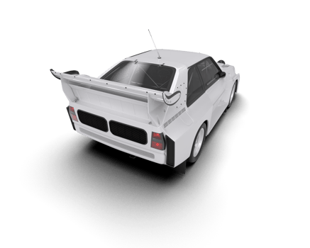 Realistic race car isolated on background. 3d rendering - illustration png