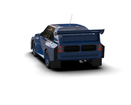 Realistic race car isolated on background. 3d rendering - illustration png