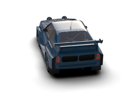 Realistic race car isolated on background. 3d rendering - illustration png