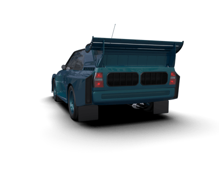 Realistic race car isolated on background. 3d rendering - illustration png