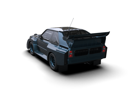 Realistic race car isolated on background. 3d rendering - illustration png