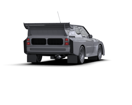 Realistic race car isolated on background. 3d rendering - illustration png