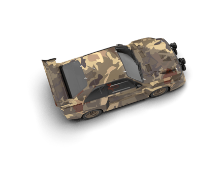 Realistic race car isolated on background. 3d rendering - illustration png