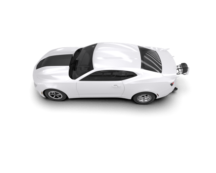 Realistic race car isolated on background. 3d rendering - illustration png