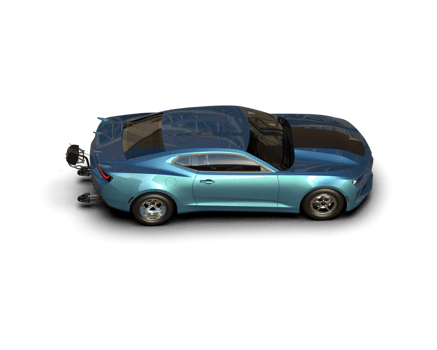 Realistic race car isolated on background. 3d rendering - illustration png