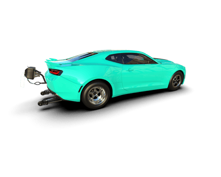 Realistic race car isolated on background. 3d rendering - illustration png