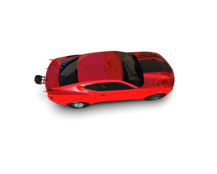 Realistic race car isolated on background. 3d rendering - illustration png