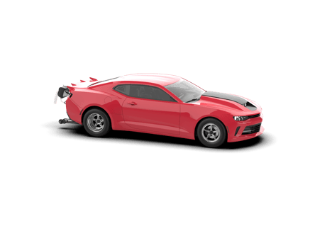 Realistic race car isolated on background. 3d rendering - illustration png