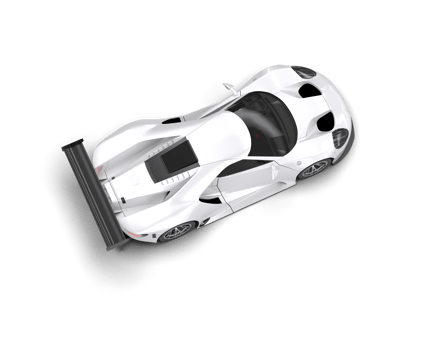 Realistic race car isolated on background. 3d rendering - illustration png