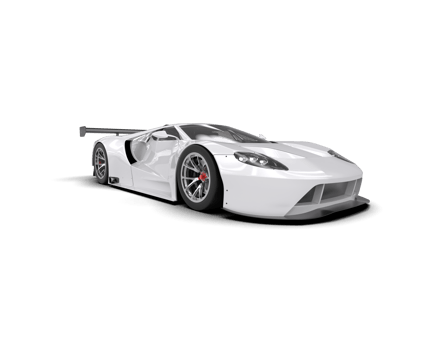 Realistic race car isolated on background. 3d rendering - illustration png