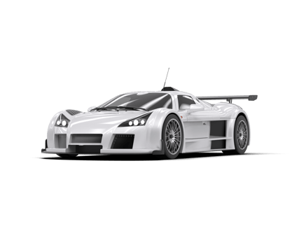 Realistic race car isolated on background. 3d rendering - illustration png