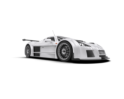 Realistic race car isolated on background. 3d rendering - illustration png