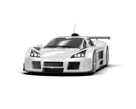 Realistic race car isolated on background. 3d rendering - illustration png