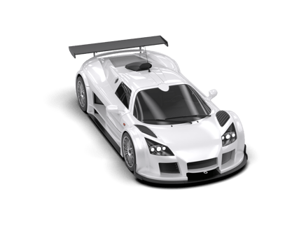 Realistic race car isolated on background. 3d rendering - illustration png