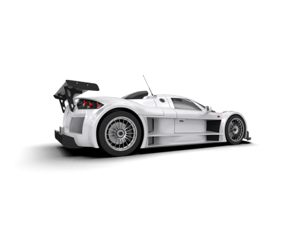 Realistic race car isolated on background. 3d rendering - illustration png