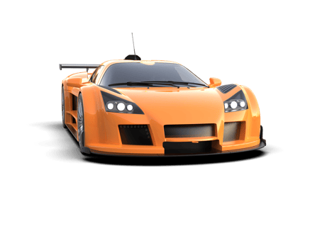 Realistic race car isolated on background. 3d rendering - illustration png