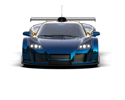 Realistic race car isolated on background. 3d rendering - illustration png
