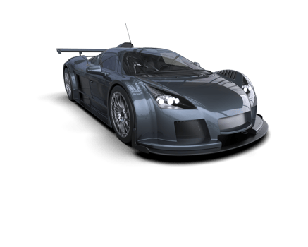 Realistic race car isolated on background. 3d rendering - illustration png