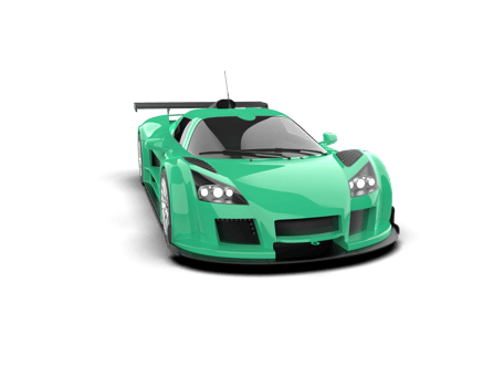 Realistic race car isolated on background. 3d rendering - illustration png