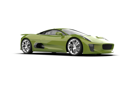 Realistic race car isolated on background. 3d rendering - illustration png