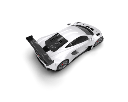 Realistic race car isolated on background. 3d rendering - illustration png