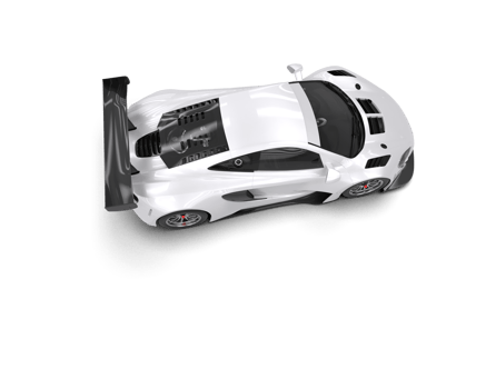 Realistic race car isolated on background. 3d rendering - illustration png