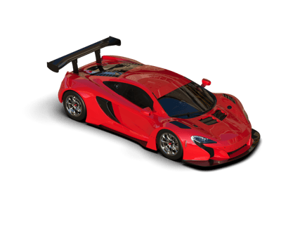 Realistic race car isolated on background. 3d rendering - illustration png