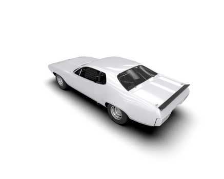 Realistic race car isolated on background. 3d rendering - illustration png