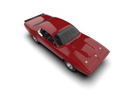 Realistic race car isolated on background. 3d rendering - illustration png