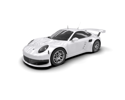 Realistic race car isolated on background. 3d rendering - illustration png