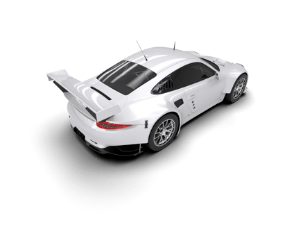 Realistic race car isolated on background. 3d rendering - illustration png