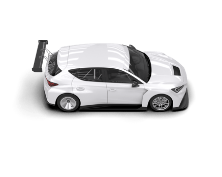 Realistic race car isolated on background. 3d rendering - illustration png